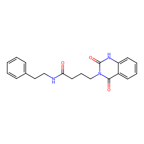 4-(2,4-dioxo-1,2-dihydroquinazolin-3(4H)-yl)-N-phenethylbutanamide structure