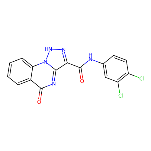 N-(3,4-dichlorophenyl)-5-oxo-1H-triazolo[1,5-a]quinazoline-3-carboxamide structure
