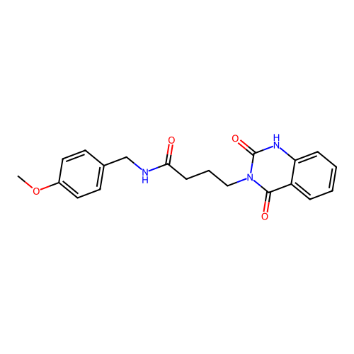 4-(2,4-dioxo-1H-quinazolin-3-yl)-N-[(4-methoxyphenyl)methyl]butanamide structure