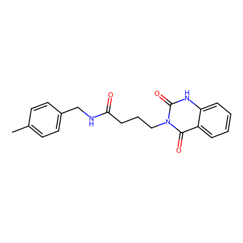4-(2,4-dioxo-1H-quinazolin-3-yl)-N-[(4-methylphenyl)methyl]butanamide structure
