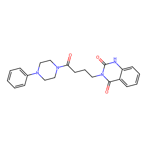 2-hydroxy-3-[4-oxo-4-(4-phenylpiperazin-1-yl)butyl]quinazolin-4(3H)-one structure