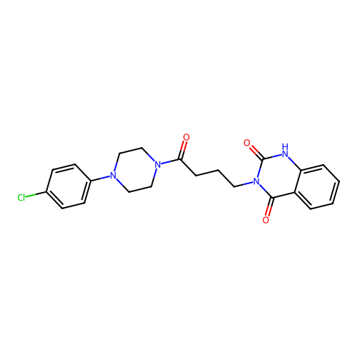 3-(4-(4-(4-chlorophenyl)piperazin-1-yl)-4-oxobutyl)quinazoline-2,4(1H,3H)-dione structure