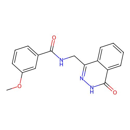 3-methoxy-N-((4-oxo-3,4-dihydrophthalazin-1-yl)methyl)benzamide structure