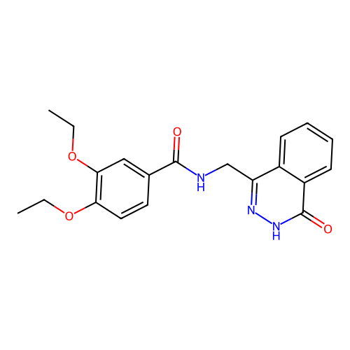 3,4-diethoxy-N-[(4-oxo-3H-phthalazin-1-yl)methyl]benzamide structure