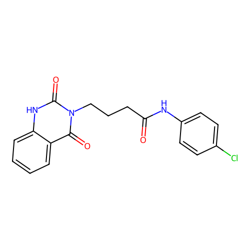 N-(4-chlorophenyl)-4-(2,4-dioxo-1,2-dihydroquinazolin-3(4H)-yl)butanamide structure