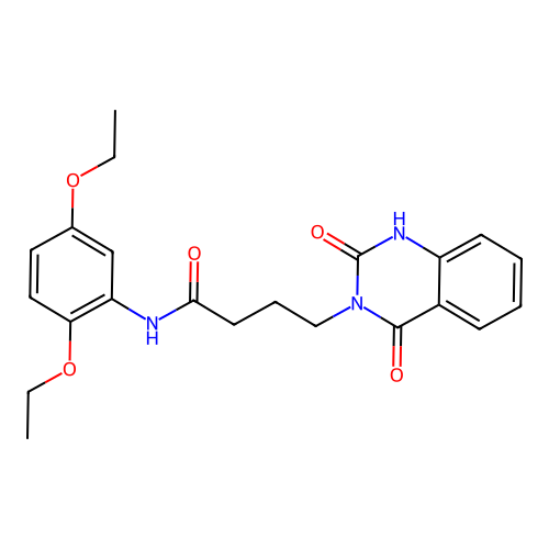 N-(2,5-diethoxyphenyl)-4-(2,4-dioxo-1H-quinazolin-3-yl)butanamide structure