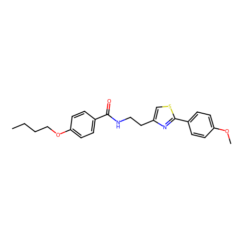 4-butoxy-N-{2-[2-(4-methoxyphenyl)-1,3-thiazol-4-yl]ethyl}benzamide structure