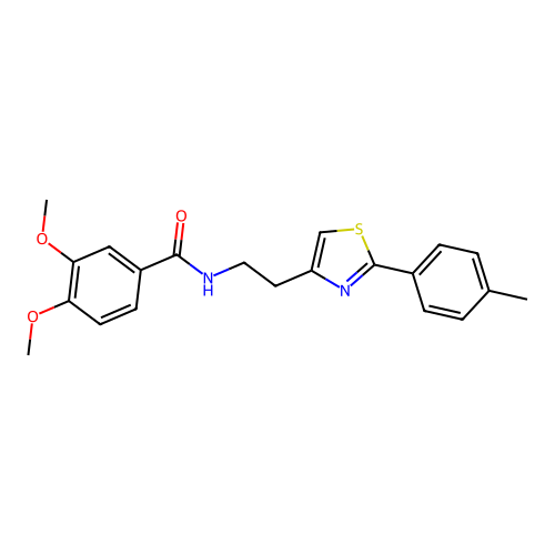 3,4-dimethoxy-N-{2-[2-(4-methylphenyl)-1,3-thiazol-4-yl]ethyl}benzamide structure