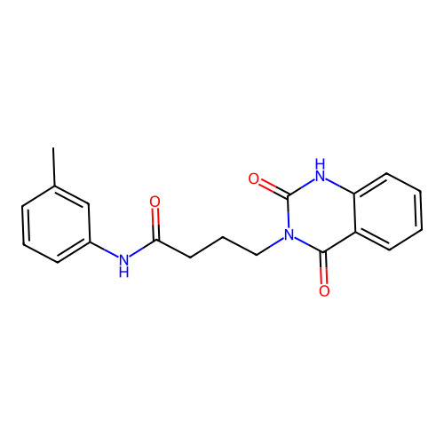 4-(2,4-dioxo-1H-quinazolin-3-yl)-N-(3-methylphenyl)butanamide structure