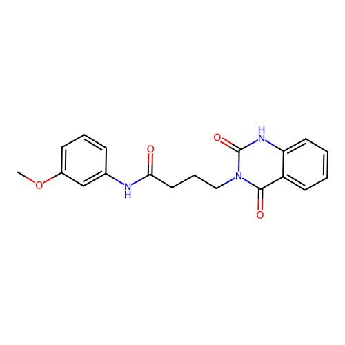 4-(2,4-dioxo-1H-quinazolin-3-yl)-N-(3-methoxyphenyl)butanamide structure