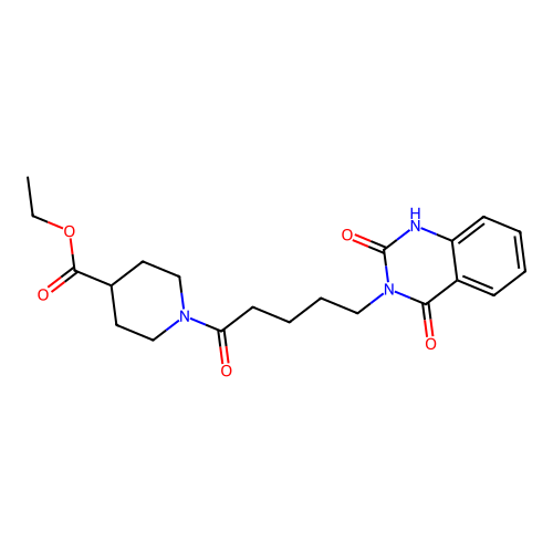 ethyl 1-[5-(2,4-dioxo-1H-quinazolin-3-yl)pentanoyl]piperidine-4-carboxylate structure