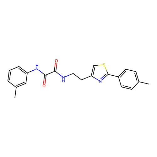 N1-(m-tolyl)-N2-(2-(2-(p-tolyl)thiazol-4-yl)ethyl)oxalamide structure