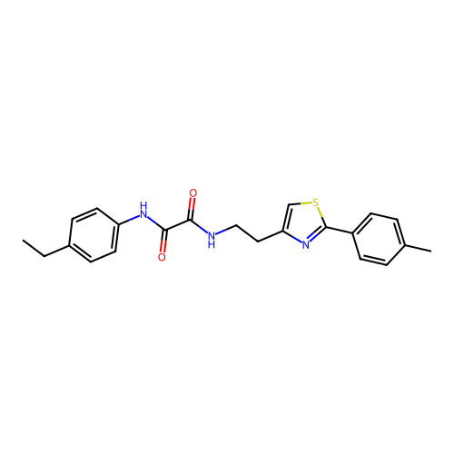 N1-(4-ethylphenyl)-N2-(2-(2-(p-tolyl)thiazol-4-yl)ethyl)oxalamide structure