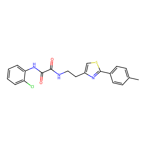 N1-(2-chlorophenyl)-N2-(2-(2-(p-tolyl)thiazol-4-yl)ethyl)oxalamide structure