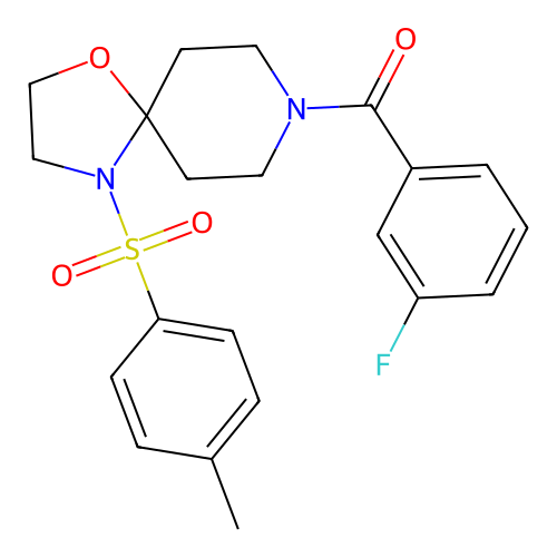 (3-Fluorophenyl)(4-tosyl-1-oxa-4,8-diazaspiro[4.5]decan-8-yl)methanone structure