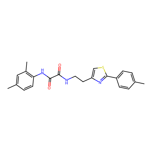 N1-(2,4-dimethylphenyl)-N2-(2-(2-(p-tolyl)thiazol-4-yl)ethyl)oxalamide structure
