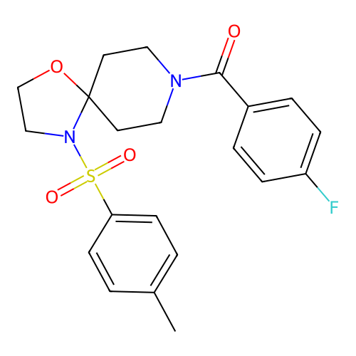 (4-Fluorophenyl)(4-tosyl-1-oxa-4,8-diazaspiro[4.5]decan-8-yl)methanone structure