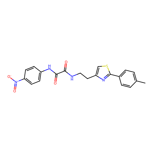 N-{2-[2-(4-methylphenyl)-1,3-thiazol-4-yl]ethyl}-N'-(4-nitrophenyl)ethanediamide structure