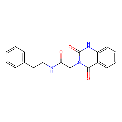 2-(2,4-dioxo-1,2-dihydroquinazolin-3(4H)-yl)-N-phenethylacetamide structure