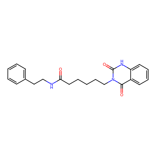 6-(2,4-dioxo-1,2-dihydroquinazolin-3(4H)-yl)-N-phenethylhexanamide structure