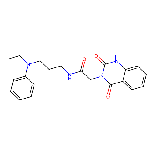2-(2,4-dioxo-1H-quinazolin-3-yl)-N-[3-(N-ethylanilino)propyl]acetamide structure
