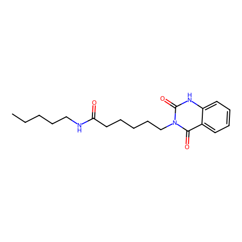 6-(2,4-dioxo-1H-quinazolin-3-yl)-N-pentylhexanamide structure