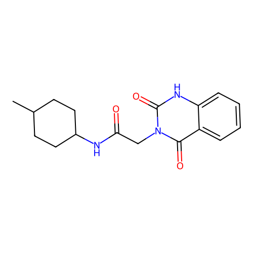 2-(2,4-dioxo-1H-quinazolin-3-yl)-N-(4-methylcyclohexyl)acetamide structure