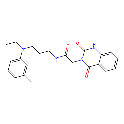 2-(2,4-dioxo-1H-quinazolin-3-yl)-N-[3-(N-ethyl-3-methylanilino)propyl]acetamide structure