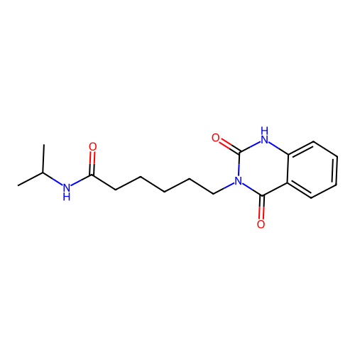 6-(2,4-dioxo-1H-quinazolin-3-yl)-N-propan-2-ylhexanamide structure