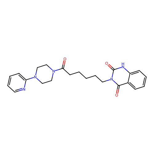 2-hydroxy-3-{6-oxo-6-[4-(pyridin-2-yl)piperazin-1-yl]hexyl}quinazolin-4(3H)-one structure