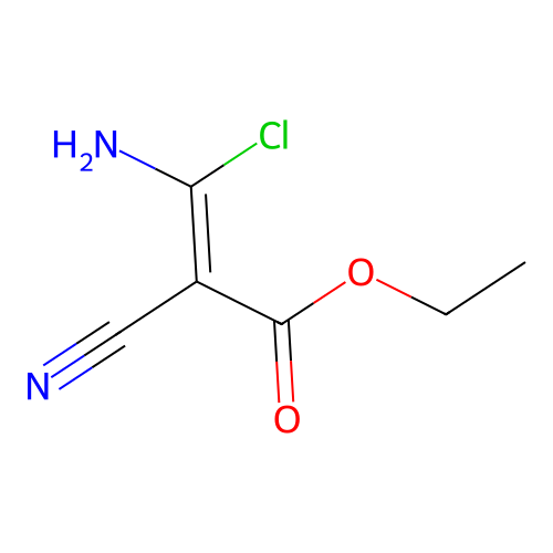 Ethyl 3-amino-3-chloro-2-cyanoprop-2-enoate structure