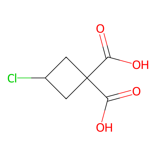 3-Chlorocyclobutane-1,1-dicarboxylic acid structure