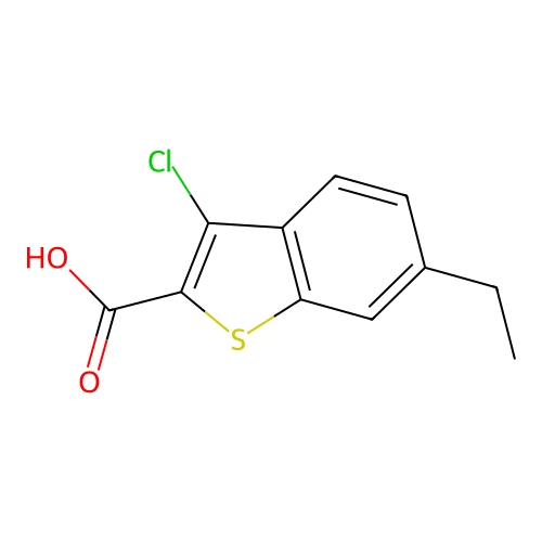 3-Chloro-6-ethyl-1-benzothiophene-2-carboxylic acid structure