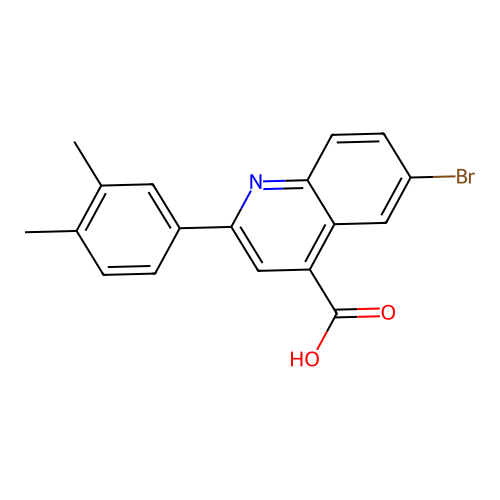 6-Bromo-2-(3,4-dimethylphenyl)quinoline-4-carboxylic acid structure