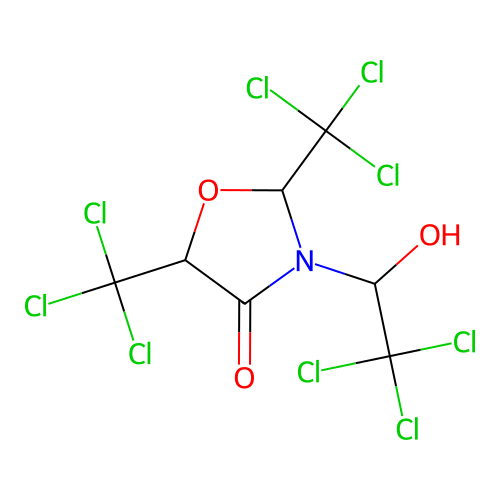 3-(2,2,2-Trichloro-1-hydroxyethyl)-2,5-bis(trichloromethyl)-1,3-oxazolidin-4-one structure