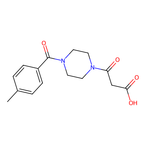3-[4-(4-Methylbenzoyl)piperazin-1-yl]-3-oxopropanoic acid structure