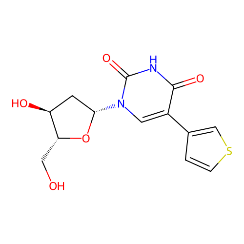 2'-Deoxy-5-(3-thienyl)uridine structure