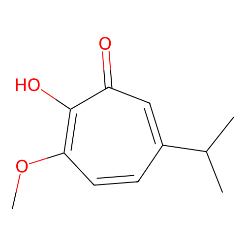 2,4,6-Cycloheptatrien-1-one, 2-hydroxy-7-methoxy-4-(1-methylethyl)- structure