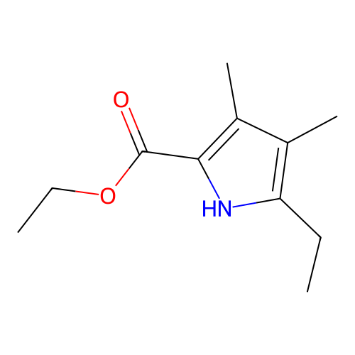 Ethyl 5-ethyl-3,4-dimethyl-1H-pyrrole-2-carboxylate structure