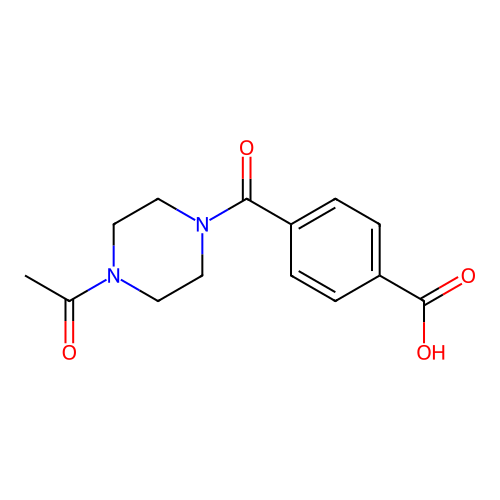 4-[(4-Acetylpiperazin-1-yl)carbonyl]benzoic acid structure