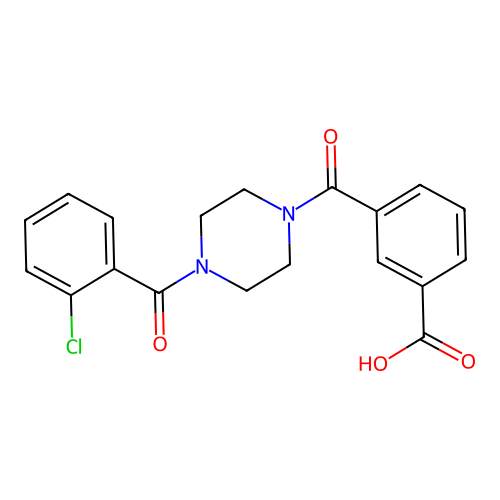 3-[4-(2-chlorobenzoyl)piperazine-1-carbonyl]benzoic Acid structure