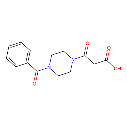 3-(4-Benzoylpiperazin-1-yl)-3-oxopropanoic acid structure