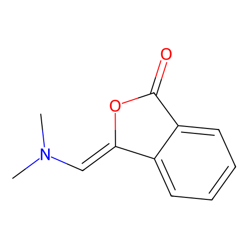 (3Z)-3-[(dimethylamino)methylidene]-1,3-dihydro-2-benzofuran-1-one structure