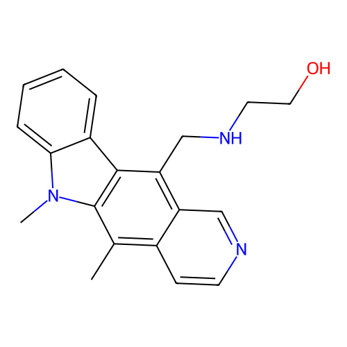 2-[(5,6-Dimethylpyrido[4,3-b]carbazol-11-yl)methylamino]ethanol structure