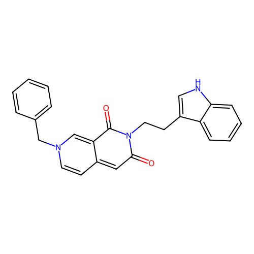 7-Benzyl-2-[2-(1H-indol-3-yl)ethyl]-2,7-naphthyridine-1,3(2H,7H)-dione structure