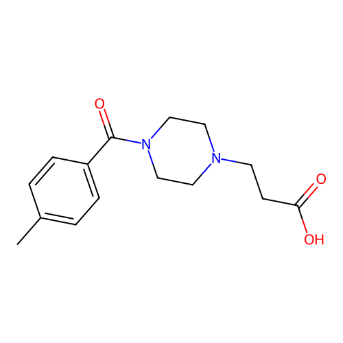 3-[4-(4-methylbenzoyl)piperazin-1-yl]propanoic Acid structure