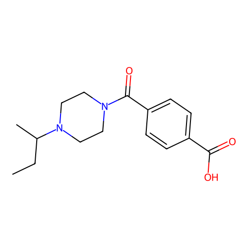 4-(4-butan-2-ylpiperazine-1-carbonyl)benzoic Acid structure
