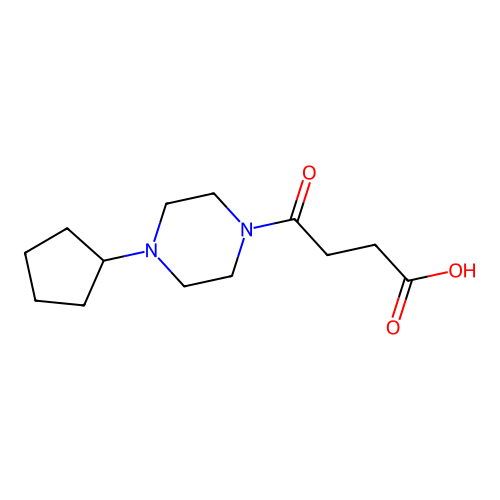 4-(4-Cyclopentylpiperazin-1-yl)-4-oxobutanoic acid structure