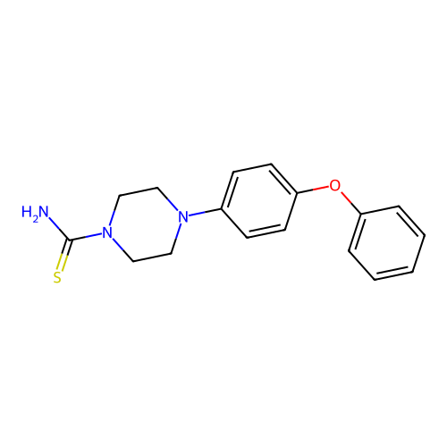 4-(4-Phenoxyphenyl)piperazine-1-carbothioamide structure