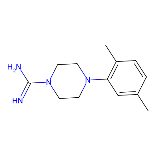 4-(2,5-Dimethylphenyl)piperazine-1-carboximidamide structure
